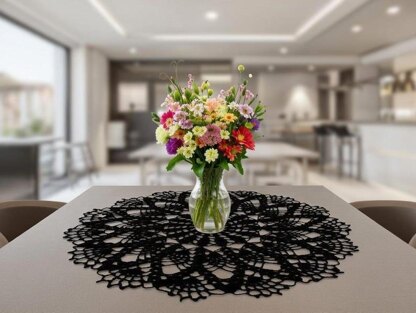 Crochet round doily Pdf + Video Tutorial