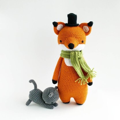 Tall amigurumi fox