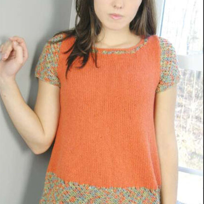 Orange Crush Tunic in Knit One Crochet Too Fleurtini and 2nd Time Cotton - 1996 - Downloadable PDF