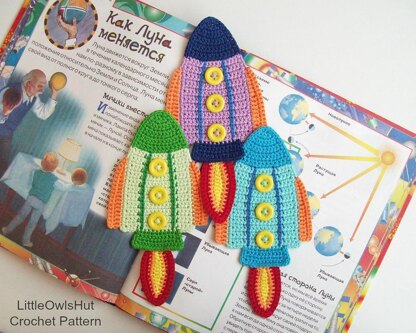 Rocket bookmark or decor