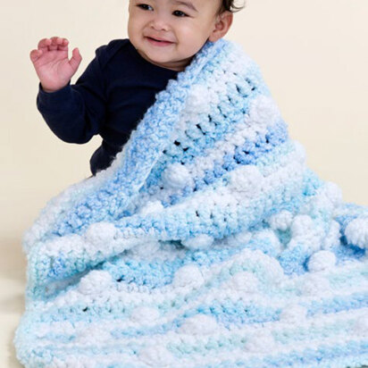 Cuddly Travel Blanket in Red Heart Snuggle Bunny - LW3491 - Downloadable PDF