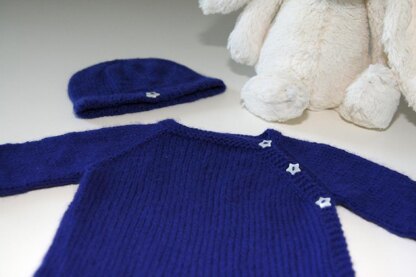 Petite Etoile (Cashmere Cardigan and Baby Beanie)