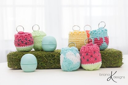 Knit EOS Lip Balm Holder / Key Chain