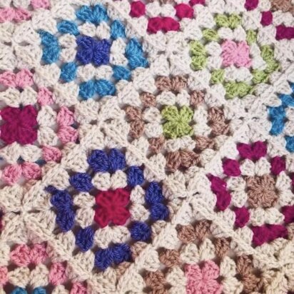 Patchwork Granny Square Crochet Blanket