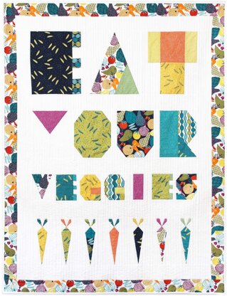 Michael Miller Fabrics Eat Your Veggies Quilt - Downloadable PDF