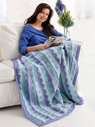 Summer Mist Throw in Caron One Pound - Downloadable PDF