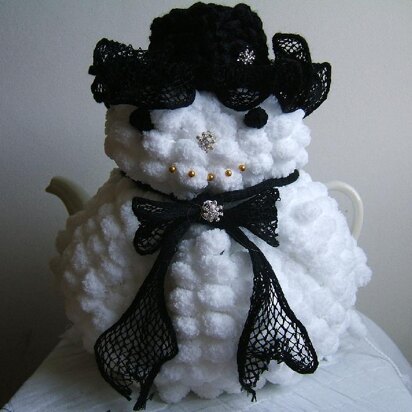 "You've Been Snowballed" Snow Woman  Tea Cosy with Toy Variation