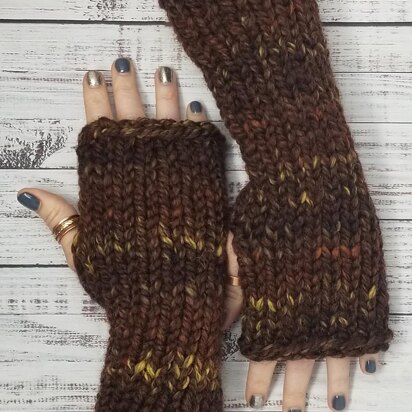 Easy Chunky Knit Gloves