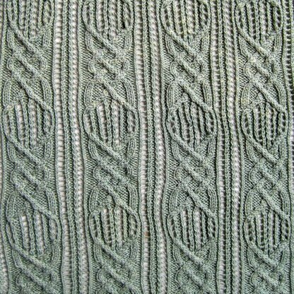 Sabae Cable Lace Shawl