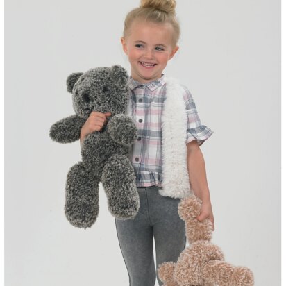 Bears in James C. Brett Chinchilla - JB541 - Leaflet - knitting pattern