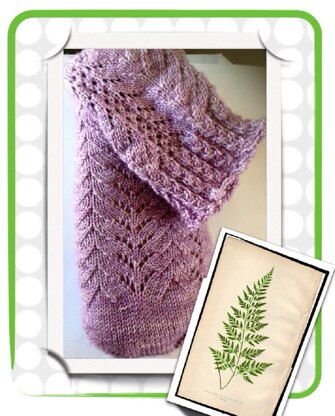 Easy Fern Toe-Up Sock