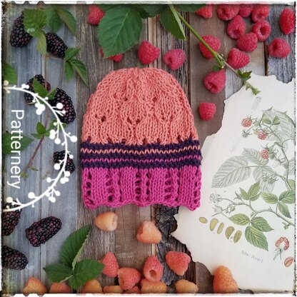 Boho "Berries" slouchy beanie