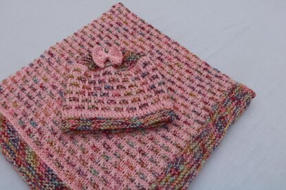 Pink Chiffon Baby Blanket. Knitting pattern by NEVA