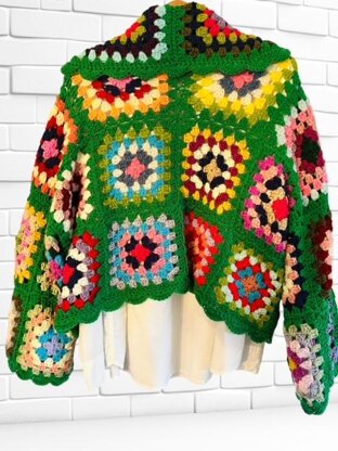 Collared Short Crochet Jacket