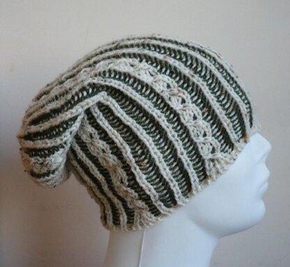 Reversible Brioche Ladder Hat