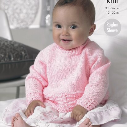 Sweaters & Hat in King Cole Baby Glitz DK - 4395 - Downloadable PDF