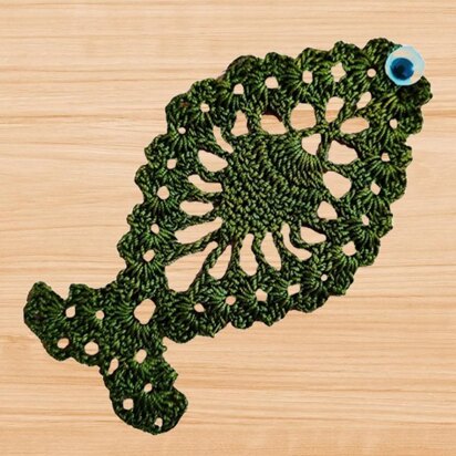 Crochet fish coaster