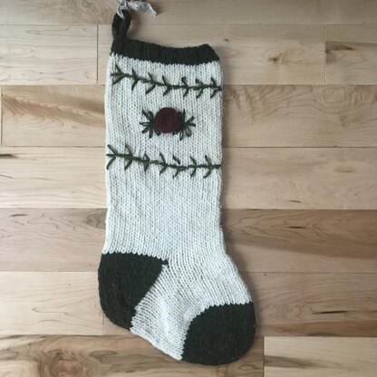 Boho Embroidered Stocking