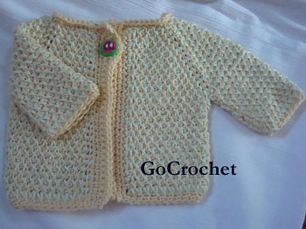 Tunisian crochet baby store sweater