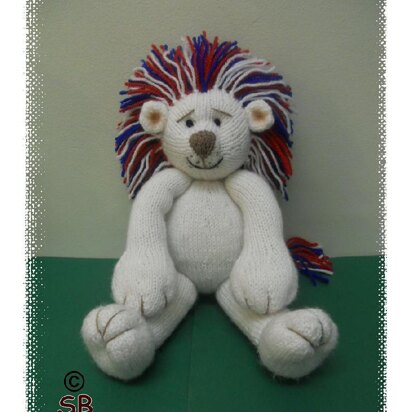 Perry the patriotic lion - knitting pattern
