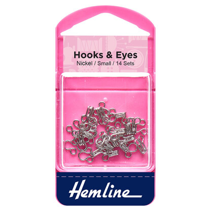 Hemline Hooks and Eyes Nickel - Size 1