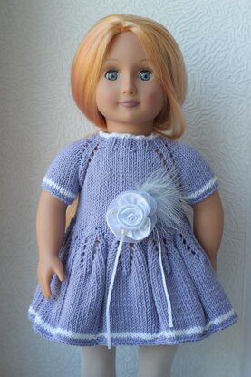 18-inch Doll Lavender Dress