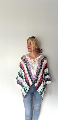 Oversized Tulip Flower Poncho