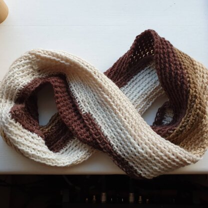 Hot chocolate infinity scarf