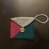 Tunisian Color Block Wristlet