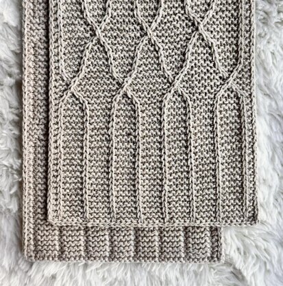 No Purl Lattice Scarf