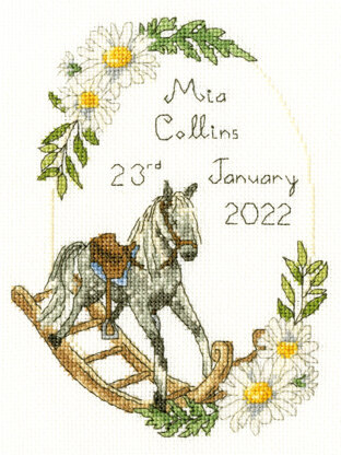 Bothy Threads Victorian Rocking Horse Cross Stitch Kit - 15 x 20cm