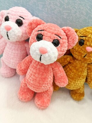 Crocheted Bunny, Bear and Dog.