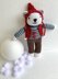 Christmas teddy bear, amigurumi toy, christmas toy, christmas gift, tedy bear, polar bear, knitting pattern