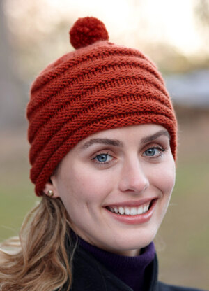 Two Ball Hat in Lion Brand Superwash Merino Cashmere - L0561