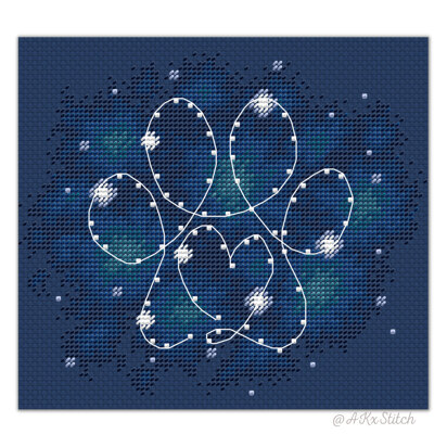 Paw Constellation Cross Stitch PDF Pattern