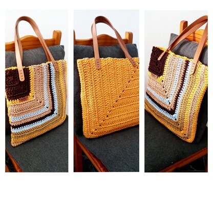 Striped Granny Rope Tote