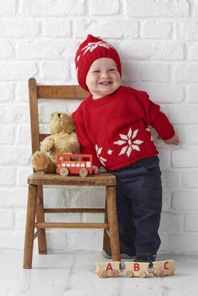 Unisex Christmas Jumper and Hat for 1 -8yr olds