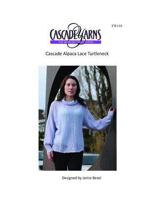 Turtleneck Sweater in Cascade Yarns Alpaca Lace - FW110 - Downloadable PDF