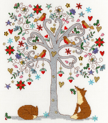 Bothy Threads Love Winter Cross Stitch Kit - 23cm x 26cm