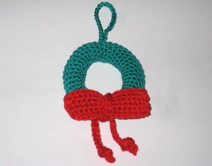 Christmas wreath ornament