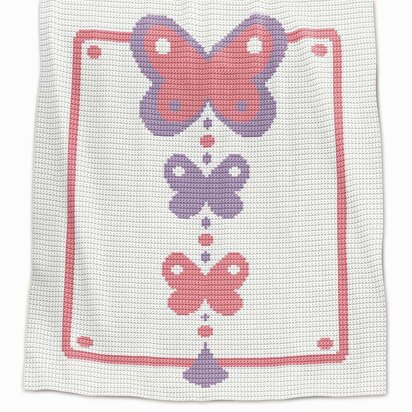 CROCHET Baby Blanket - Butterflies