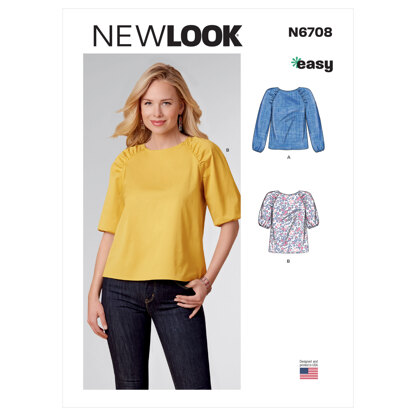 New Look Sewing Pattern N6708 Misses' Tops - Paper Pattern, Size A (6-8-10-12-14-16-18)