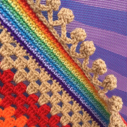 Over The Rainbow Granny Square Blanket