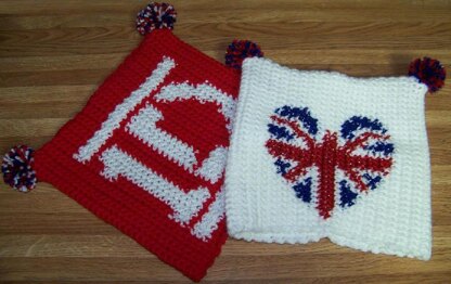 Graphed Beanie - 1Direction and Union Jack Heart