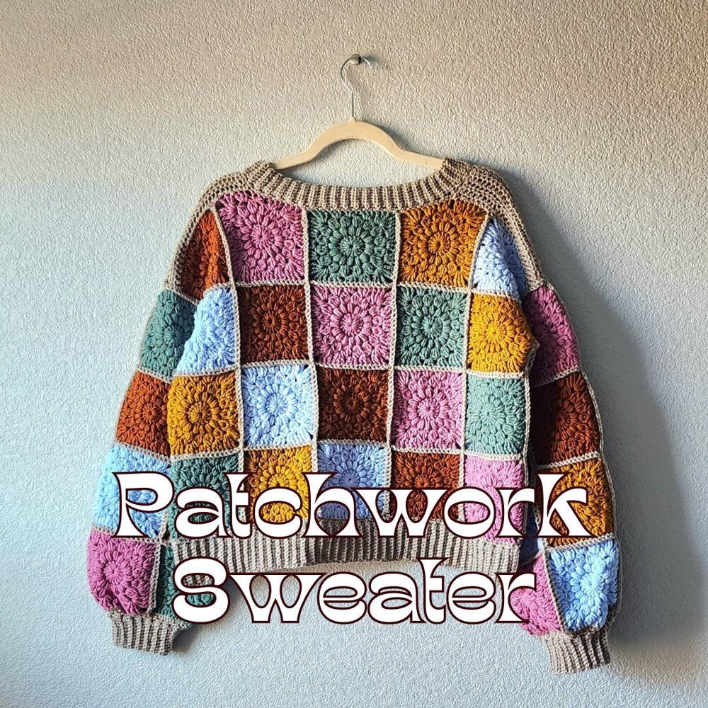 Patchwork Sweater Crochet pattern by Auburn Threads | LoveCrafts
