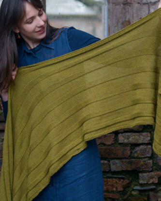 Ribbed Shawl in The Fibre Co. Road to China Lace - Downloadable PDF