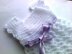 White lilac baby dress pattern