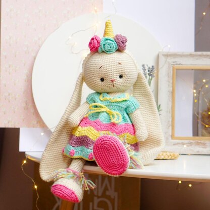 Crochet Toy Clothes Pattern - Outfit "Unicorn" for large toys