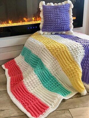 Pretty Patches Pillow Blanket