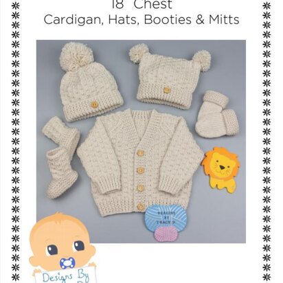 Leo Unisex Baby Knitting Pattern 0-6 months 18" chest